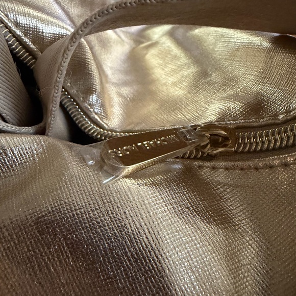 Michael Kors Gold Metallic Weekender Duffel Bag - Picture 3 of 4